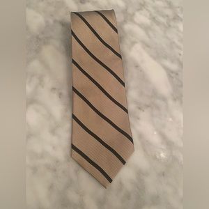 Nautica Tan and Black Striped Tie